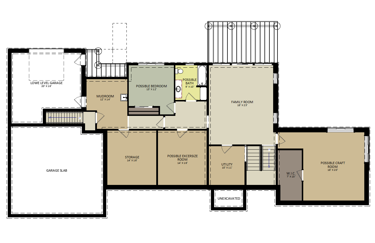 EllisonLower Level Floor Plan